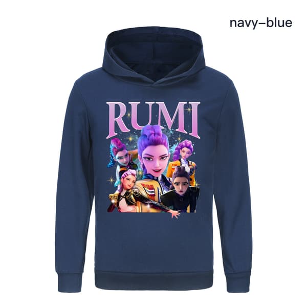 Demon Hunters Barnehettegenser | K-pop Inspirert Genser* navy blue 110cm