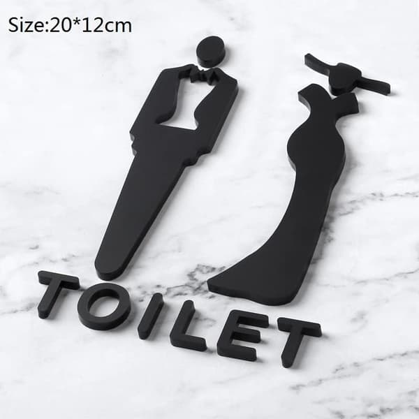 Toiletskilt, WC-skilt, toiletskilt til damer og herrer, herre- og dametoilet