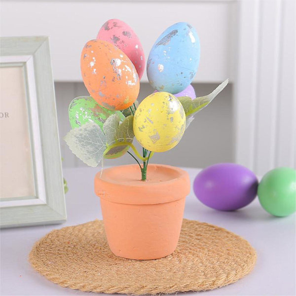 Påsk 17cm Påskägg Kruka Fläckar Ägg Blomkruka Utomhus Trädgård Påsk Dekoration AB170 D