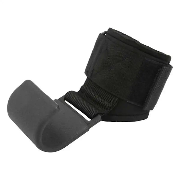 Vikter lyftkrok handgrepp stål krok tunga lyftgrepp halkfria pull-ups krokar kraftlyftningshandskar för gym 1pc black