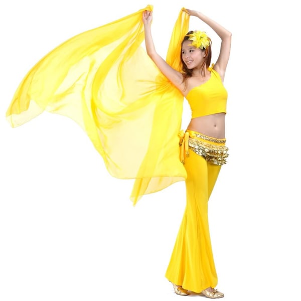 Belly Dance Veil Dancer Shawl YELLOW