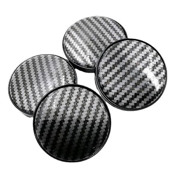 4 stk. sorte 60 mm diameter 5 clips dæk center hjul nav kapsler navkapsel til bil