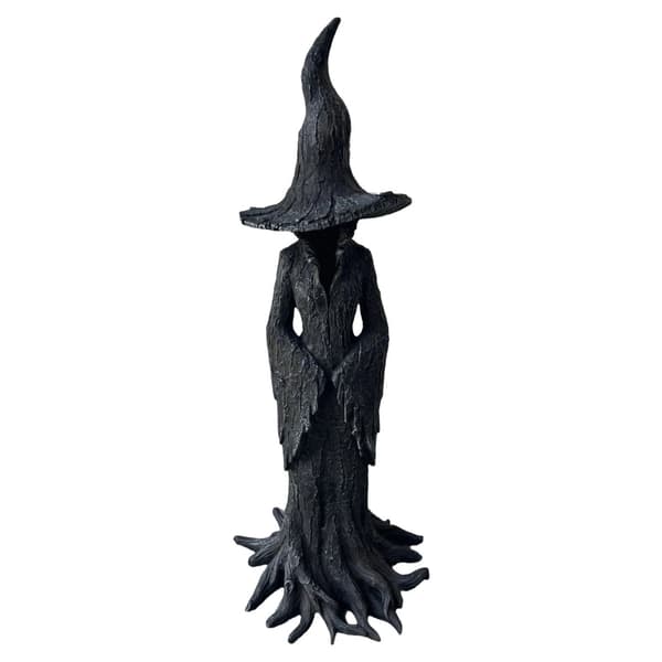 Halloween häxstaty harts ornament hem vardagsrum dekorationer