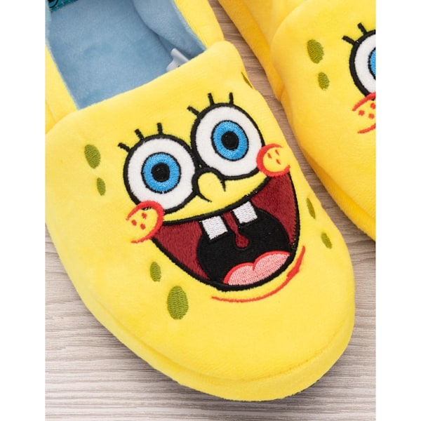 SpongeBob SquarePants Ansigtsslippers til Børn/Børn 11 UK Barn Gul/Blå Yellow/Blue 11 UK Child