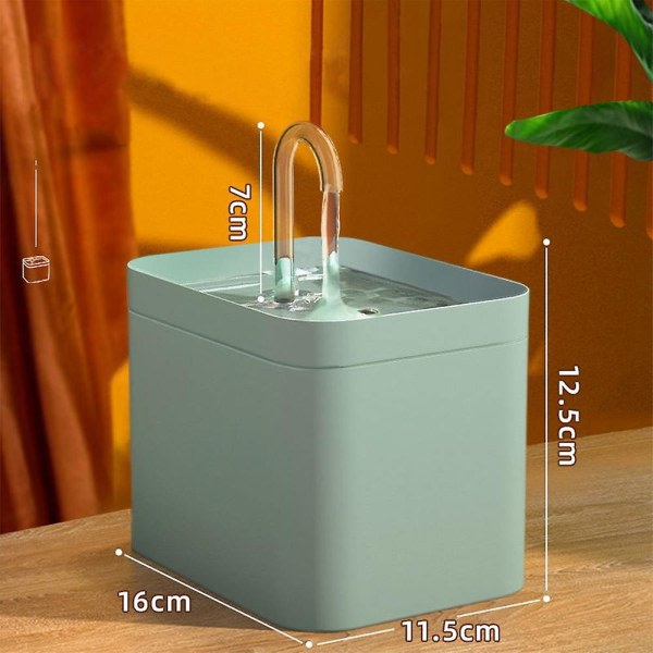 Cat Water Dispenser USB Elektrisk Cirkulationsfiltrering 1,5 l Automatisk vattenmatare för husdjur Automatisk Cat Feeder Chip Identifierare