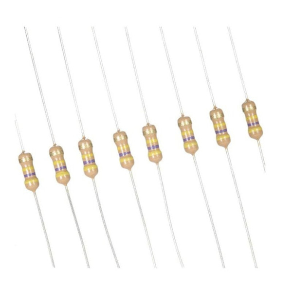 1500 stk. 75 kulstoffilm modstand 1/4W 5% 1R~10M plugbare modstandselement pakke