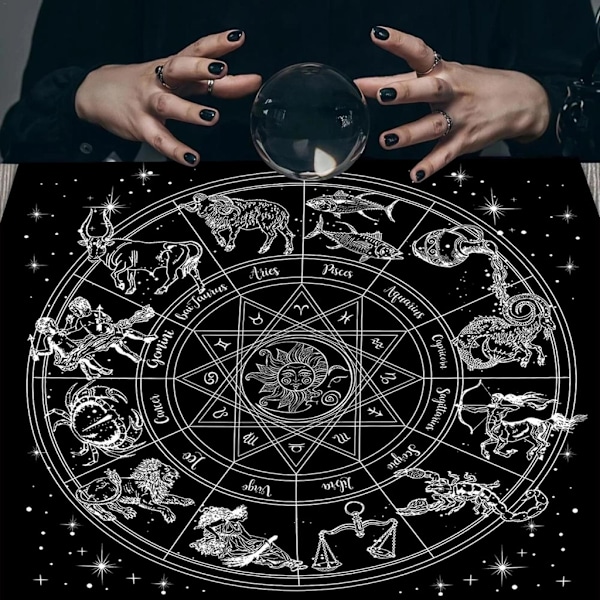 23x23 Tum Flanell Tarotduk Runspådom Altare Tarot Patch Skydd för Magiker Daglig Brädspel Kortunderlägg 0.1 75*75cm