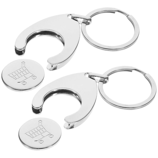 2PCS Mynt nøkkelring Nøkkelring VOGN VOGN Trolley Trolley