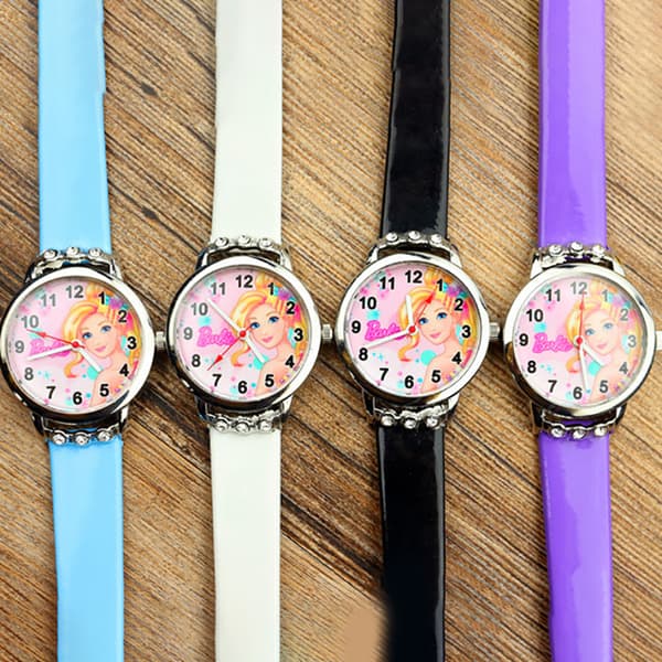36MM Barbie Børne Bælte Diamant Ur Mode Piger Ur Black