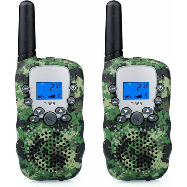 Kamouflage Walkie Talkie 3 km lång räckvidd, par Walkie Talkies *H