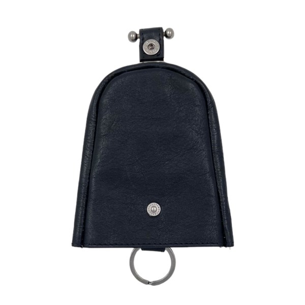 Nyckelväska i äkta läder, svensk design, rymlig Svart Black one size