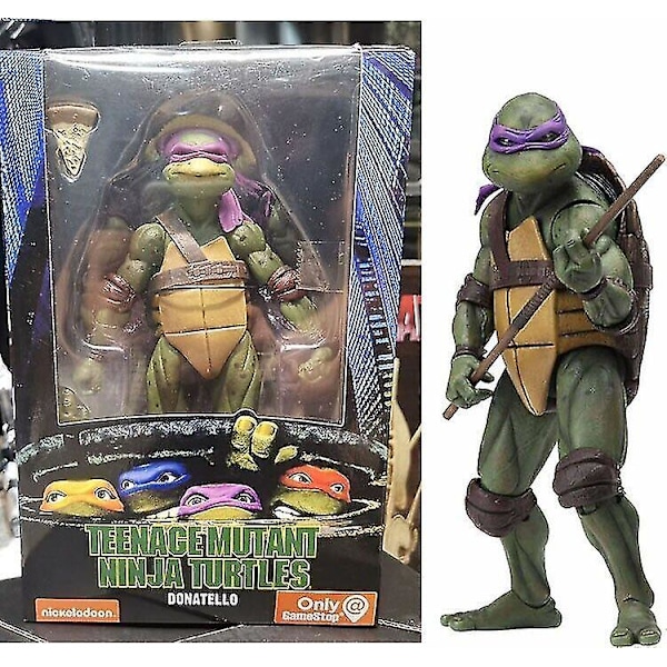Ninja Turtles 1990 -elokuva 7\" Neca Tmnt Teenage Movable Toys Mutant Action Figure -lelut lapsille Donatello