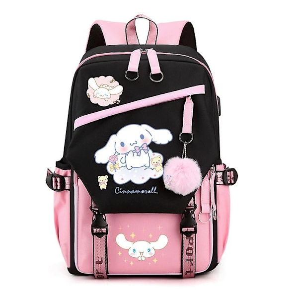 Kuromi Melody Ryggsäck för Flickor, Japansk Söt, Stor Kapacitet, Skolväska för Grundskolan och Gymnasiet - WELLNGS