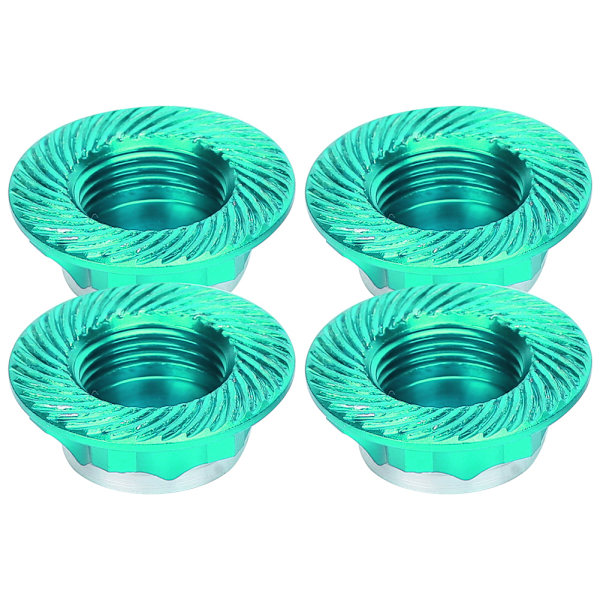 4 st 21 mm/0,8 tum dammsäkra fälgbultar i aluminiumlegering, tillbehör som passar till AGAMA 1/8 RC-bil, grön