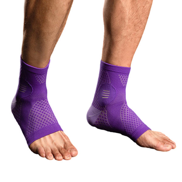 Kompressionsstrømper til ankel og fod - Lilla purple XL