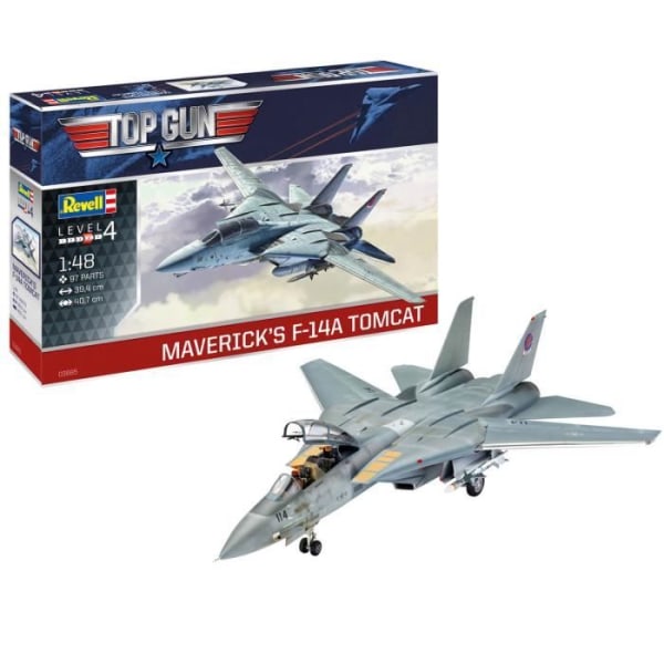 Modellflygplan - REVELL - F-14 Tomcat United States Armed Forces - 97 delar - 1/48 - Grå