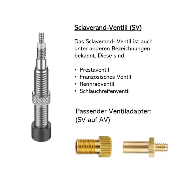 Cykelventiladapter Fransk SV Dunlop DV Sclaverand AV Autoventil nål[qb]