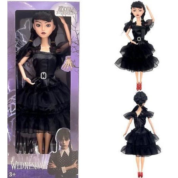 Wednesday Addams bløde legetøj til børn Black dress Sari