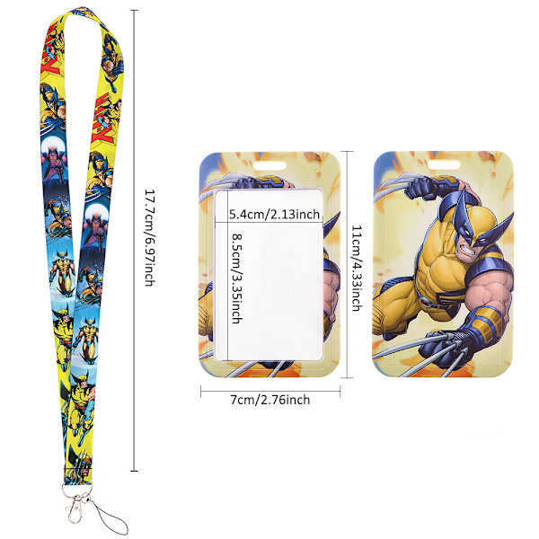 Marvel Superhjälte Lanyard Hängande Rep Arbets Skola ID-kortshållare Fans Halsband B