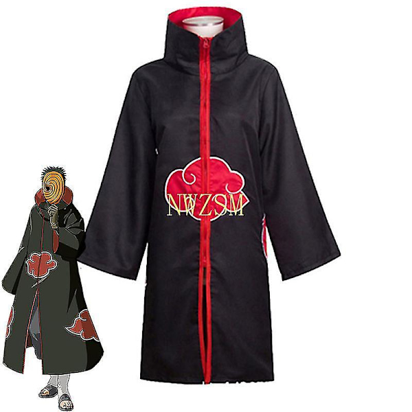 Tobi Obito Cosplay-kostyme Akatsuki langarmet kappe Halloween karneval Morsom voksen Cosplay k Only costume