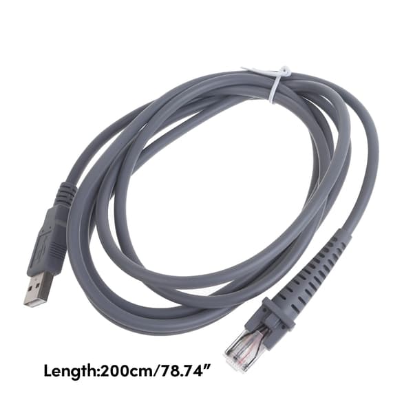 USB-forbindelseskabel Lang Længde Udskiftningsdatakabel 2m/7FT Velegnet til GD4130 QD2100 GBT4100 Scannere Holdbar