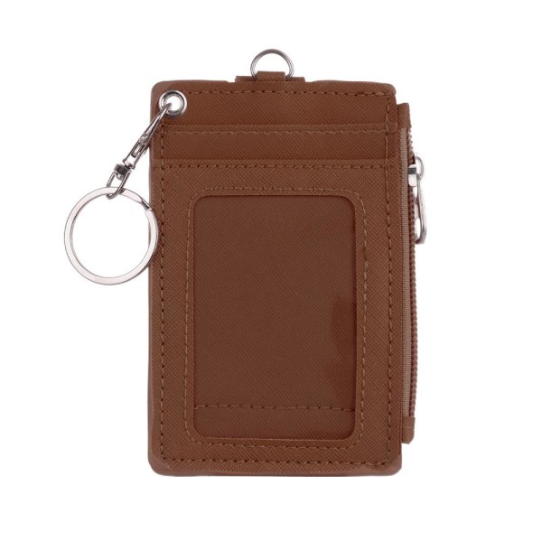 PU læder kort Kreditkort holder Møntpung Tegnebog Nøglering brun brown app. 11.8x7.5cm/4.65x2.95''