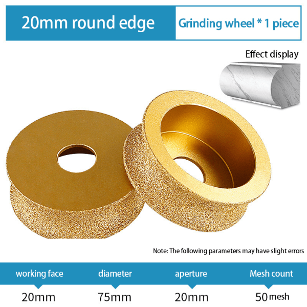 10-30MM brazed diamond profiling wheels for angle grinders