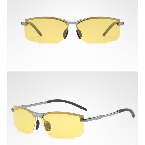 Fotokromiska solglasögon för män Ultralätt ögonskugga black framed night vision film