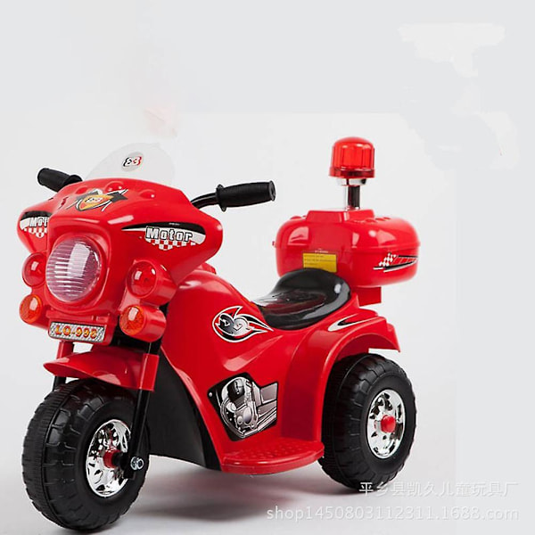 Kids Electric Motorcycle Tricycle With Police Light Rechargeable Motorcycle Toy Gifts For Brithday