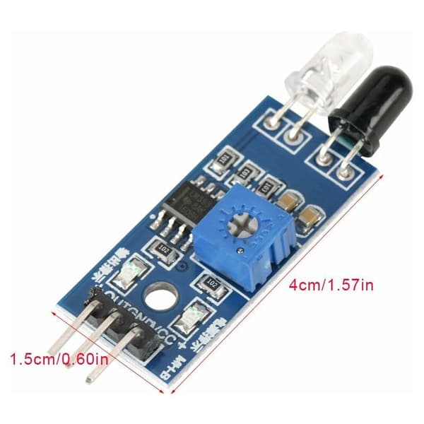 5-pakke Anti-obstacle infrarød sensor modul for intelligent bilrobot, 2-30cm, justerbar avstand