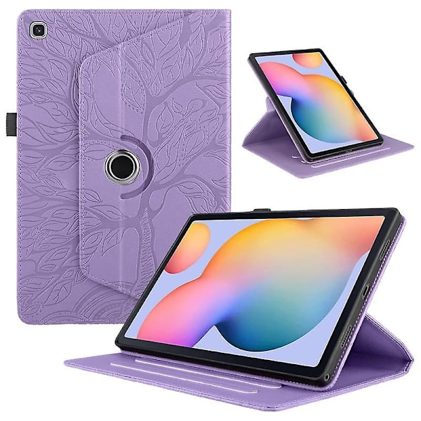 Ny roterende Samsung-etui til Galaxy Tab S6 Lite 2022/2020 10,4 tommer SM-P610/P613/P615/P619-360 Degr-WELLNGS Light purple