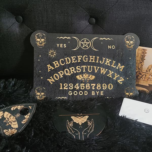 Pendelbräda i trä, graverad magisk bräda Ouija 9(XH(