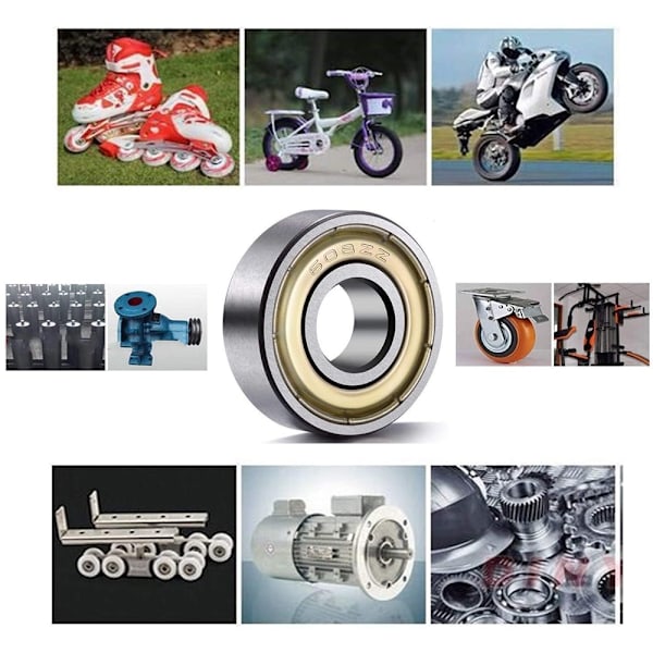 608 ZZ Kuglelejer (20 stk), 608ZZ Metal Dobbelt Afskærmet Miniature Dybfurede Skateboard Kuglelejer