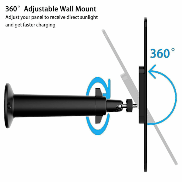 Solcellepanel lading for Arlo Ultra/ultra 2/pro 3/pro 4/pro 3 spotlight/go 2 4w