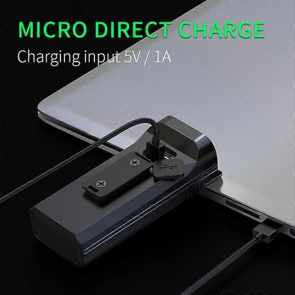 Sykkellys foran, 5200mAh USB-oppladbart batteri, effektvisning og 5 lysmoduser, IPX5 vanntett.
