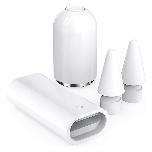 LN Magnetiskt Pennfodral Laddningsadapter och Nibbar Ersättningstillbehörssats för Apple Pencil 1:a generationen