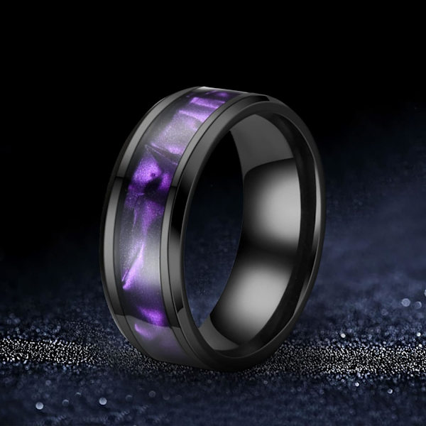 Naturlig ametist zirkonia silverring mode bröllop hjärta form