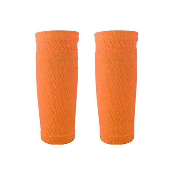Fotbollsskyddstrumpor Skyddande ärmar för barn Pojkar Män Bensskydd Skydd Orange Orange S