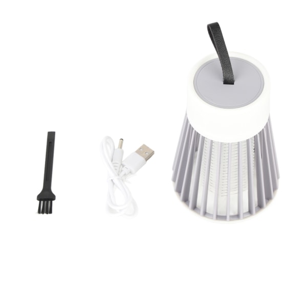 Myggestikkerlampe med lav støj og lav stråling, USB-opladning, multifunktionel, bærbar myggestikkerlampe til hjemmet og camping [model med lige stik] (Gray)Type1