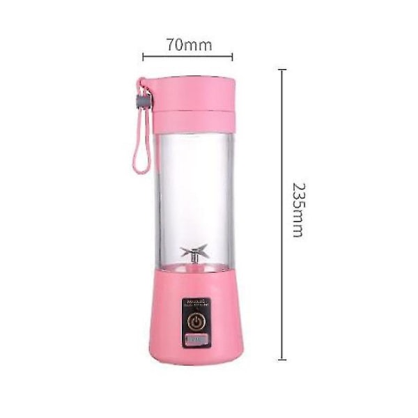 Blender Smoothie Maker, Personlig mixer med 6 rostfria blad, Bärbar juicemixer med USB