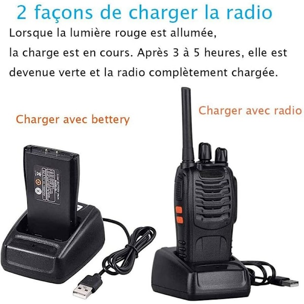 Genopladelig håndholdt trådløs civil walkie talkie 16 kanal tovejs radio walkie talkie egnet til udendørs brug
