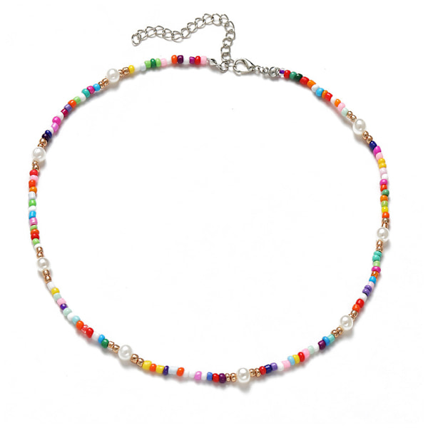 1/2/3/5 Perle Halskæde Perle Choker Justerbar Kæde Boho Type 4 Type 4 5PCS