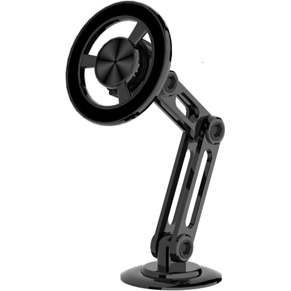 Alloy Foldbar Magnetisk Biltelefonholder, 361 Graders Rotation (Sølv)