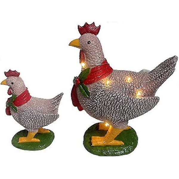 Julelys Utendørs For Dekorasjon Med Hage Led Dekorasjoner Innendørs Harpiks Kylling Resin chicken Light