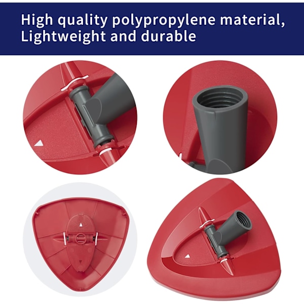 Spin mopp ersättningsbas huvud för Vileda mopp, Triangle Spin mopp huvudskiva för Vileda lättvikts spin mopp - Plastfodral skivfodral del