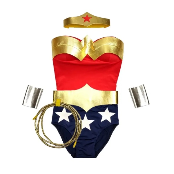 Halloween-kostyme Vintage Wonder Girls-kostyme Voksen Kvinne Cosplay Prinsesse Diana Cosplay The Amazon Princess 6pcs 6 pcs M