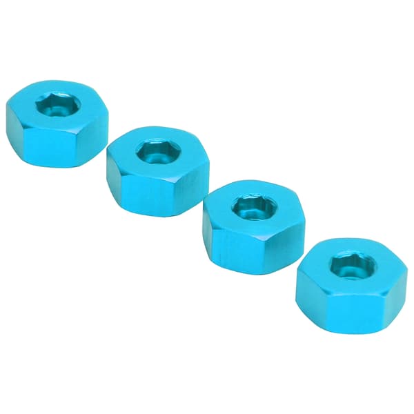 4 stk. 5mm til 12mm kombinationshjulnav Hex-adapter tilbehør til WPL D12 1/10 RC-lastbiler Blå