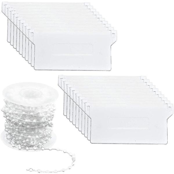 20 kpl Pystylamellien Painot Alapalat 89mm (3.5\") X 10m Lamellien Korjaussarja, ValkoinenBY[qb]