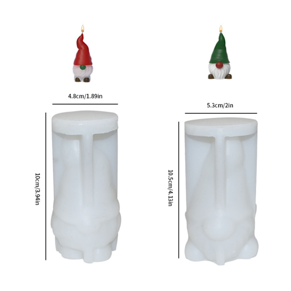 Julelysestøbeform Form Faceless Gnome Lysestøbeform Aromaterapi Form Faceless Gnome Forme 0.11 Style 1