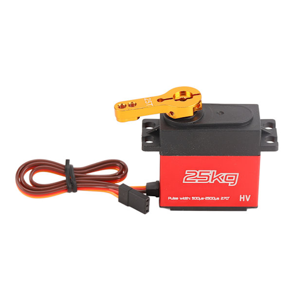 25 kg digitalt servo, vattentätt, lågbrus, högt vridmoment, 270 graders 25T metallväxel servo för robotarmar RC-bilar